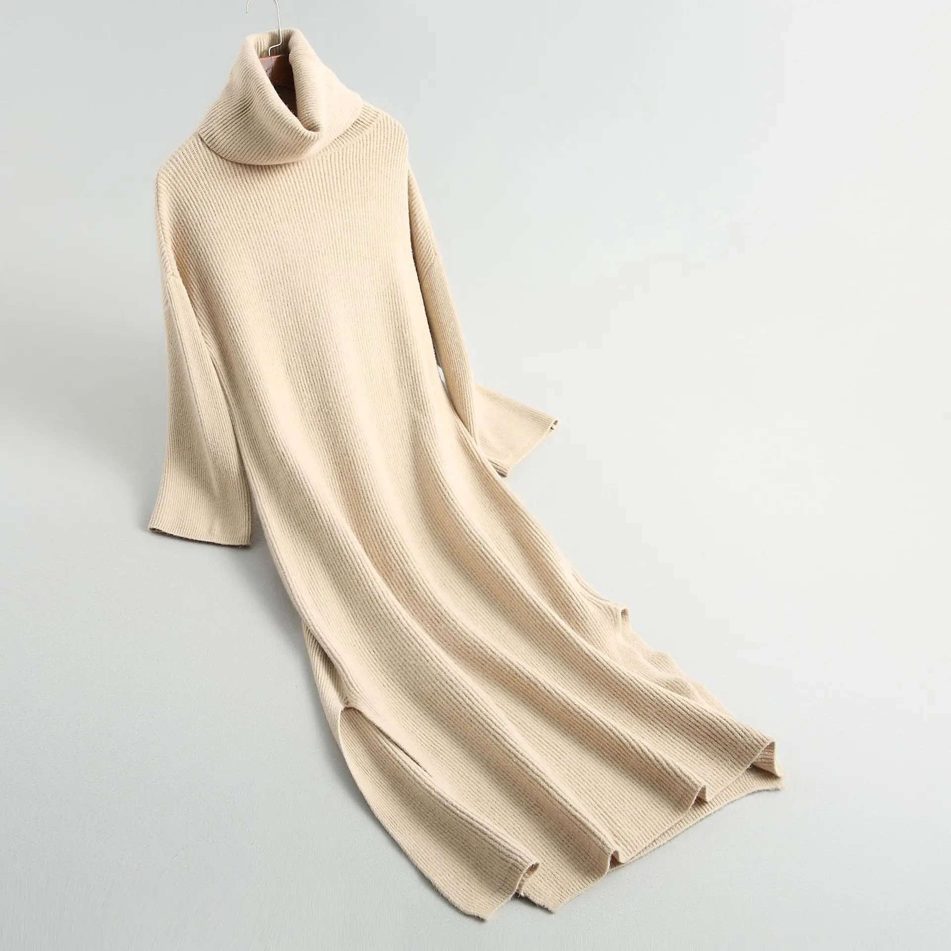 2019 Women Sweater And Pullovers Big Turtleneck Dress Long Knitting Vestidos Pull Femme | Женская одежда