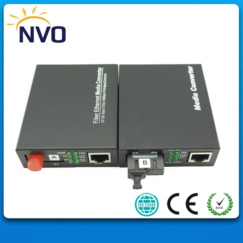 10/100M Multi Mode Duplex SC Connector External power supply Euro Charger 2KM Fiber Optic Media Convertor | Мобильные телефоны и