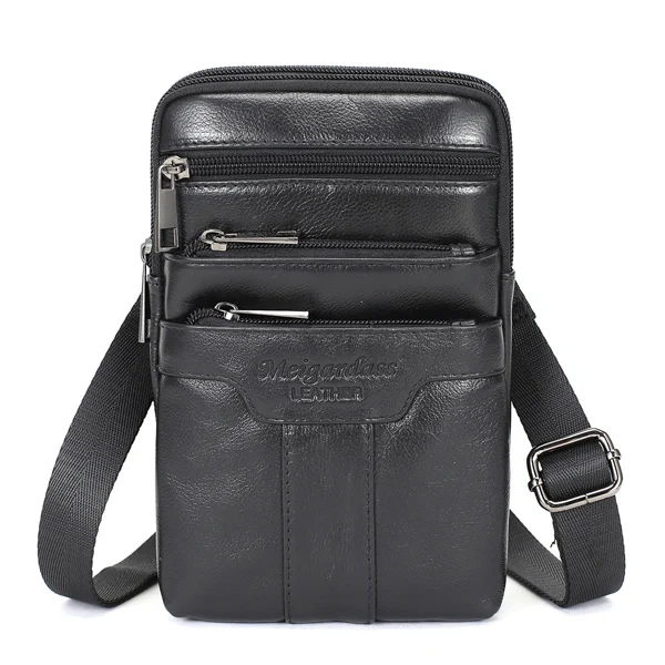 style1 6026 black Сумка-мессенджер из натуральной кожи, маленькая поясная сумка, Мужские поясные сумки на ремне, дорожная мужская сумка через плечо, кошелек для монет, кошельки, сумки - Цвет: style1 6026 black
