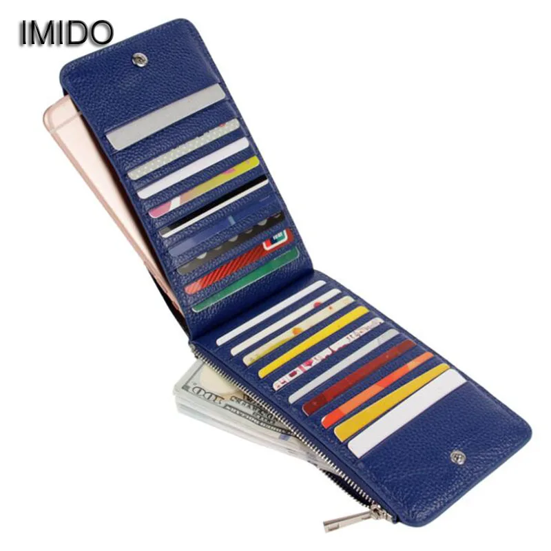 IMIDO натуральная кожа для женщин и мужчин держатель кредитных карт дорожные