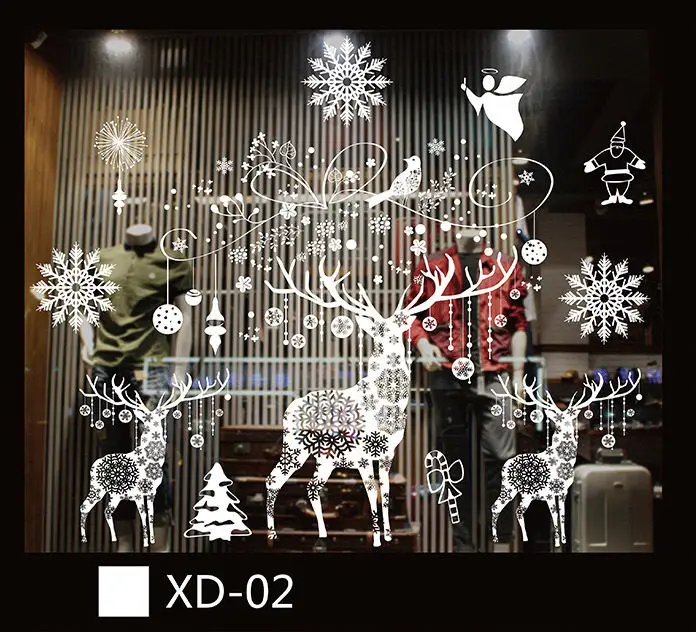 Наш магазин открылся недавно Снеговик оконный Рождественская елка Рождество