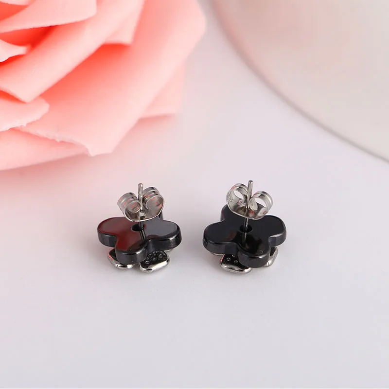 New Full Crystal Flower Earrings Party Black White Square Healthy Earrings for Women Wedding Jewelry Brincos Boho Earrings