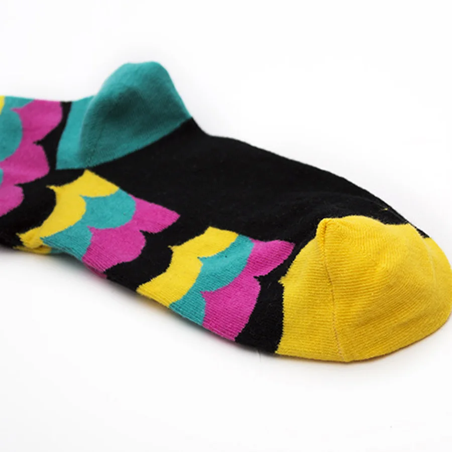 

[COSPLACOOL] Autumn winter New women thick socks long Funny socks style Wave gradient cotton warm socks