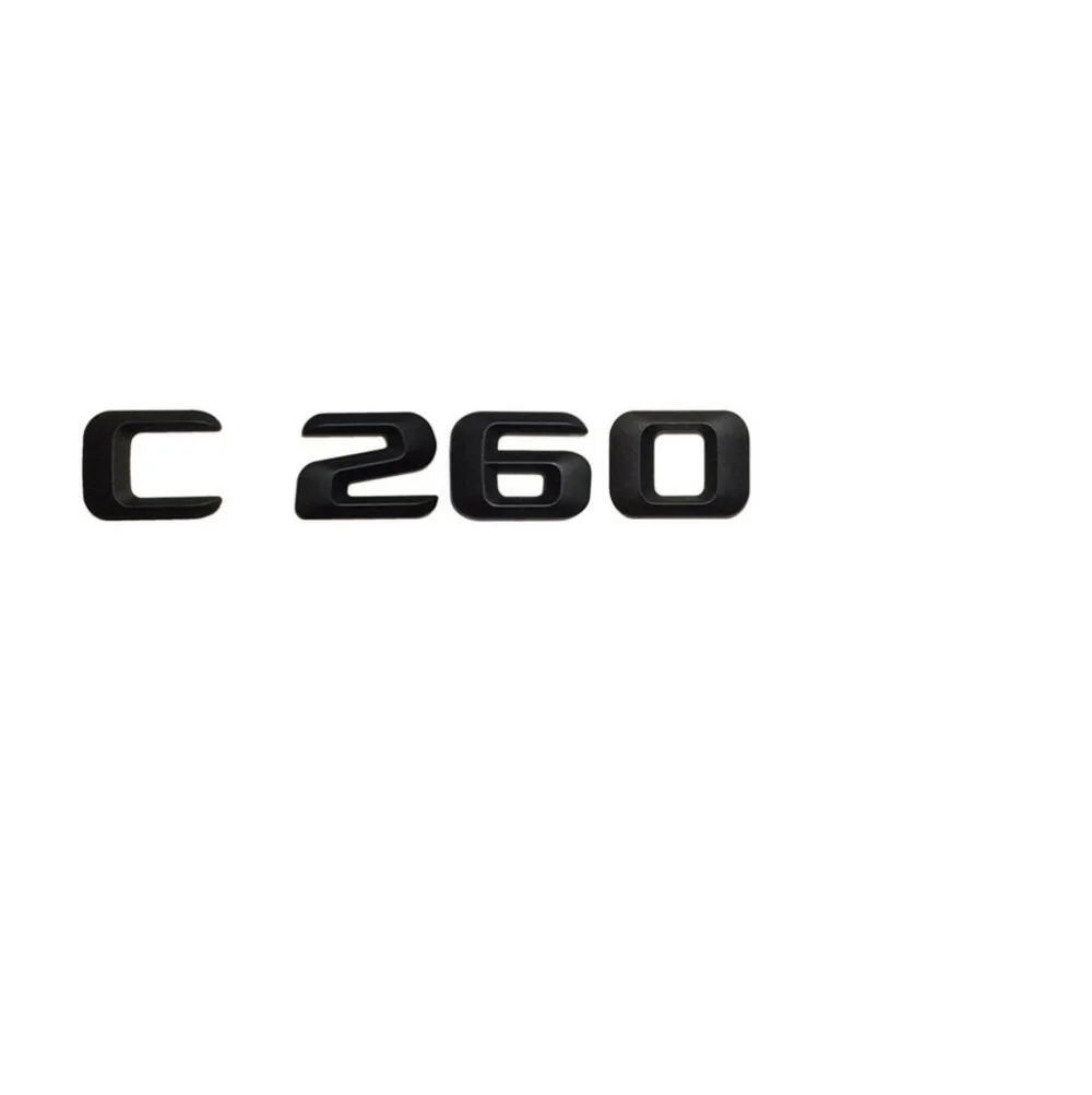 Матовые черные буквы C 260 для багажника автомобиля значок с надписью эмблема