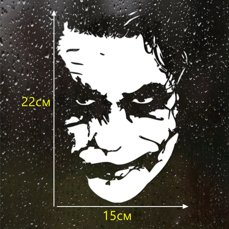 CK2046 Silver CK2046#15*22см наклейки на авто лицо джокера водонепроницаемые наклейки на машину наклейка для авто автонаклейка стикер этикеты винила наклейки стайлинга автомобилей - Название цвета: CK2046 Silver
