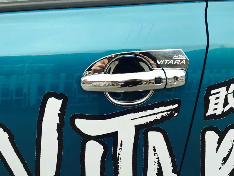 Для suzuki vitara дверная ручка Чаша вставка накладка автомобильные хромированные аксессуары из АБС-пластика