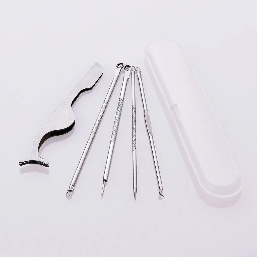 4 иглы из нержавеющей стали для удаления угрей набор инструментов