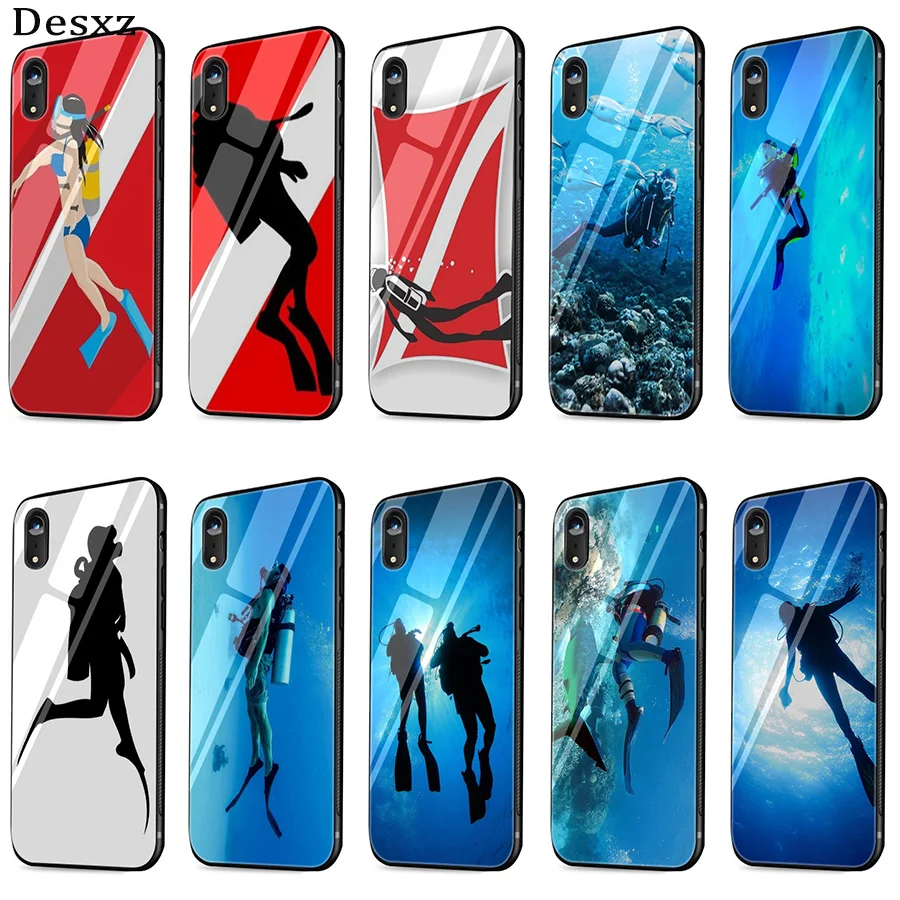 Чехол из закаленного стекла Desxz для iPhone X XS Max XR 6 6s 7 8 Plus 5 5S SE|Чехлы-накладки| |