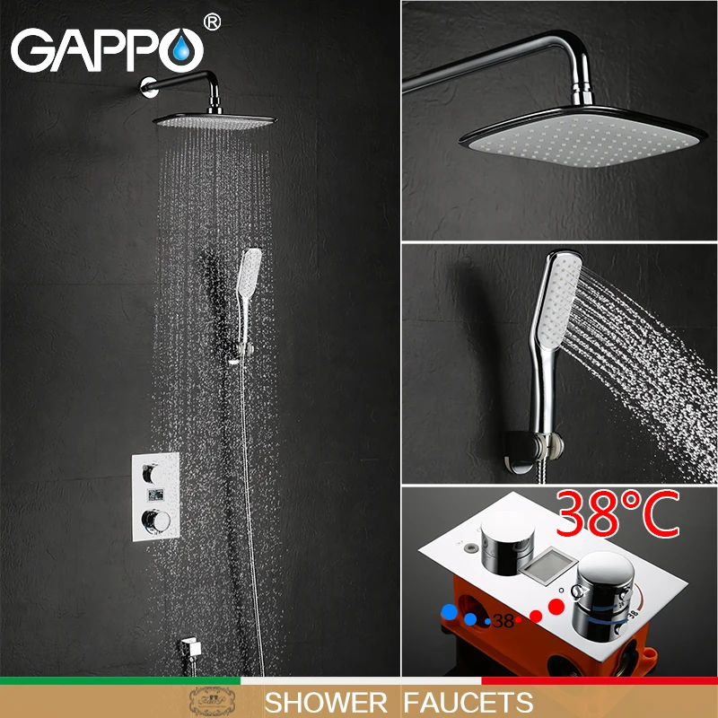 GAPPO смеситель для душа s ванной душ Термостатический смесители ЖК дисплей