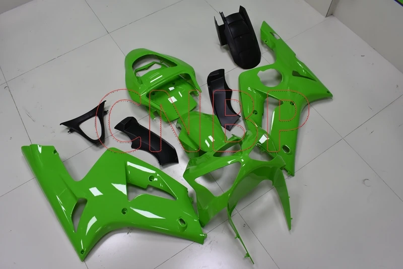 Мотоцикл обтекатель для Kawasaki Zx6r 2003-2004 зеленый набор для всего тела 636 Zx-6r 03 кузов 636 Zx-6r 2003 без краски