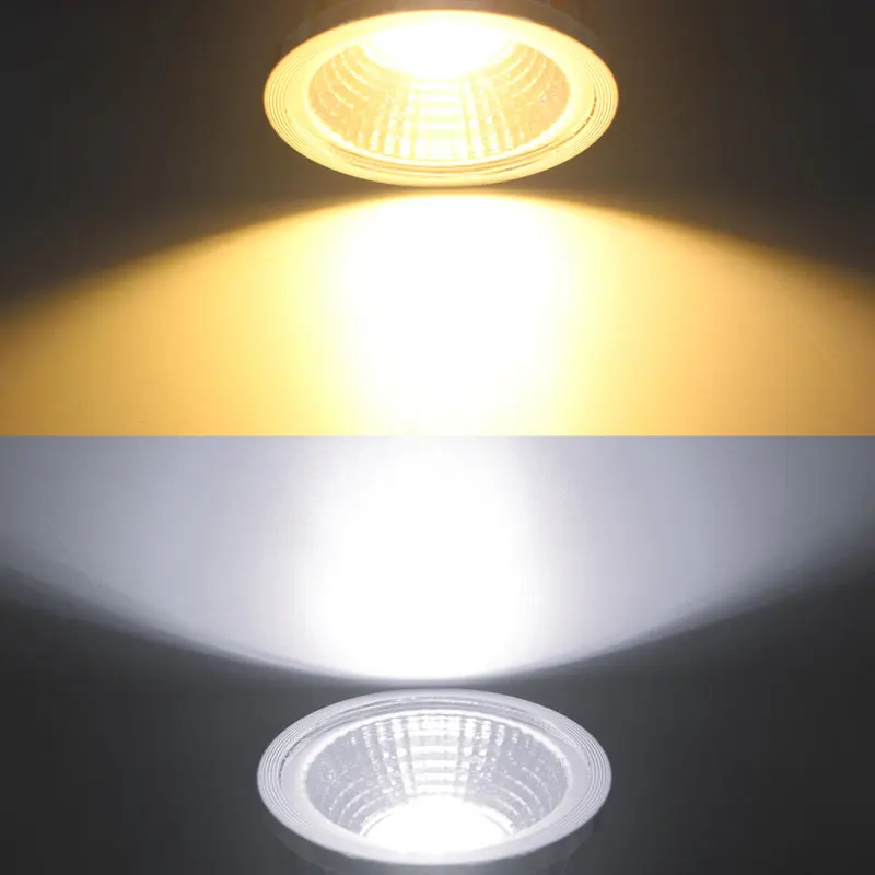 1 шт./лот Светодиодная лампа Spotlight E27 E14 GU10 GU53 220V MR16 12V COB Chip угол луча 60 w 9W 12W 15 Вт