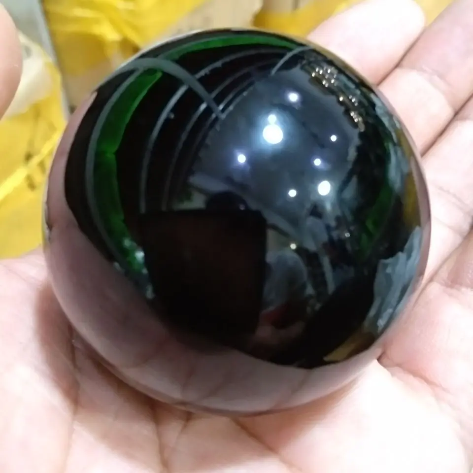 50mm Black OBSIDIAN Sphere - One Medium Natural Obsidian Crystal Ball | Дом и сад