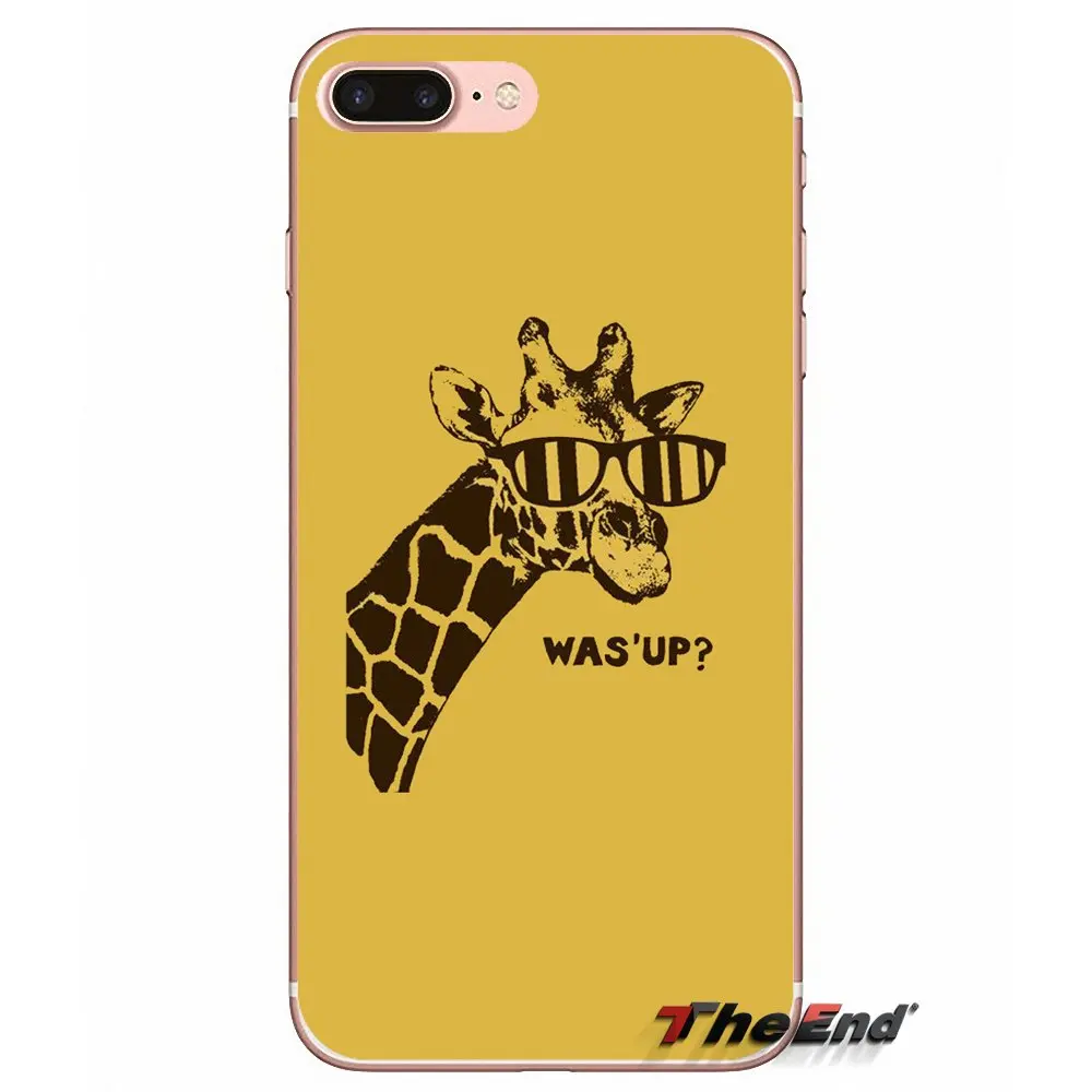 For Sony Xperia Z Z1 Z2 Z3 Z5 compact M2 M4 M5 E3 T3 XA Aqua LG G4 G5 G3 G2 Mini Sunglasses Giraffe spectacles Phone Case | Мобильные