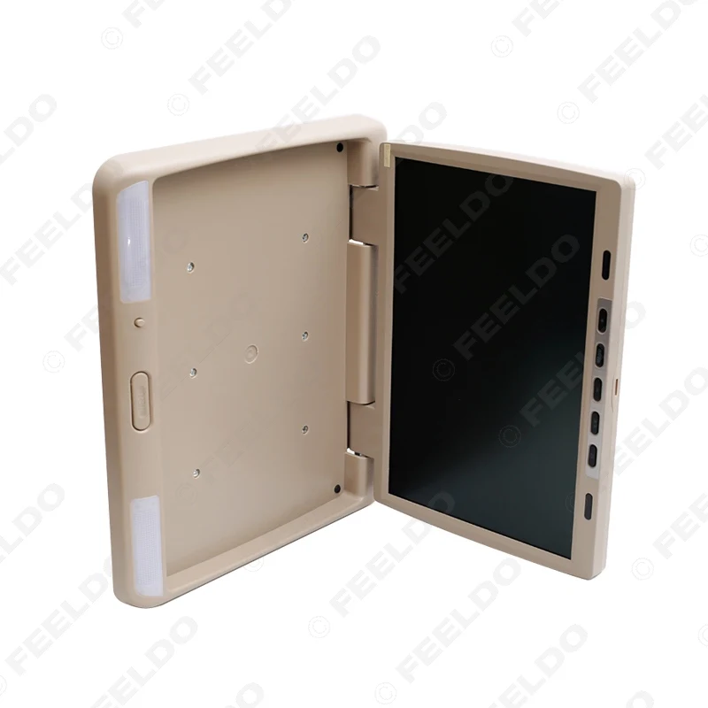 FEELDO DC12V 15.4&quot Inch Car/Bus TFT LCD Roof Mounted Monitor Flip Down 2 Way Video Input Built In IR Transmitter #1291|roof mount monitor|video