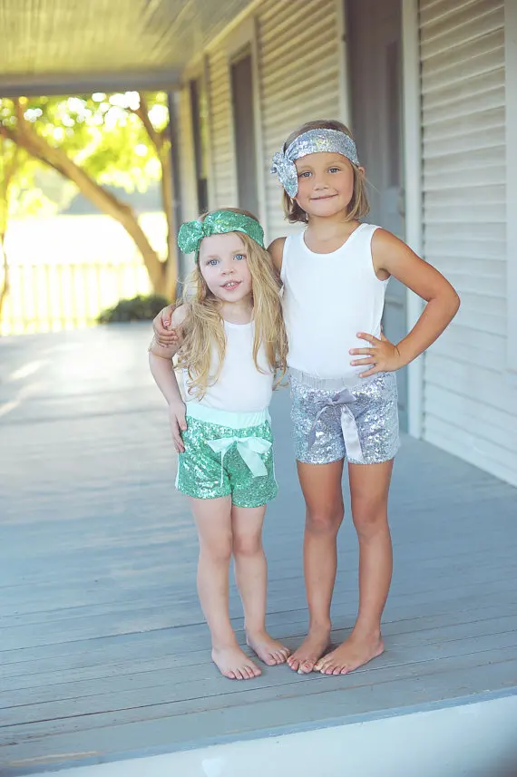 Шорты с блестками летние для девочек|sequin shorts baby|shorts babysequin baby |