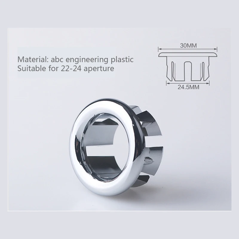 Bathroom Basin Sink Overflow Cover Electroplating Round Ring Drain Waste Plug Sink Filter Kitchen Hotels Bathroom Accessories