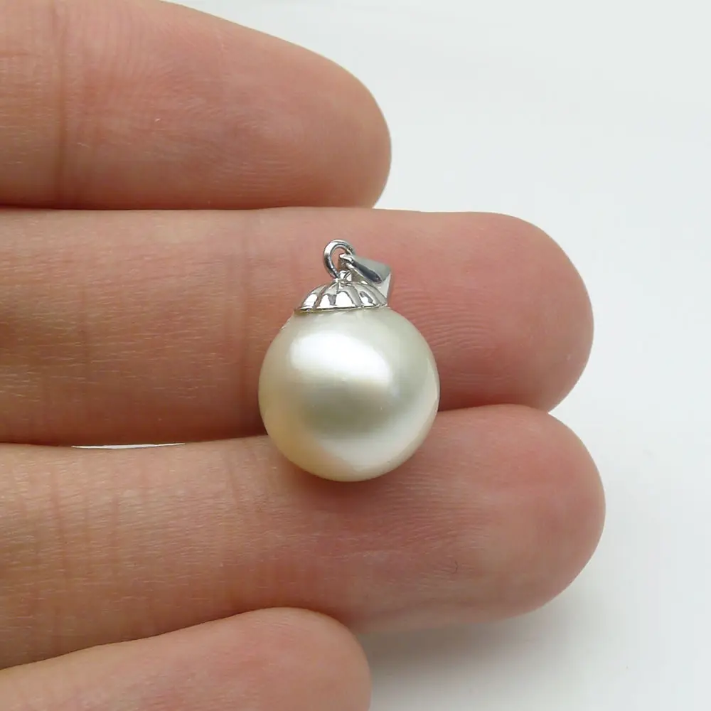 Подвеска с искусственным жемчугом серебро 11 5 мм
