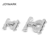 18mm 23mm 3 and 4 strands real sterling silver zircon pave lock clasps connectors accessories for fine jewelry making sc cz077