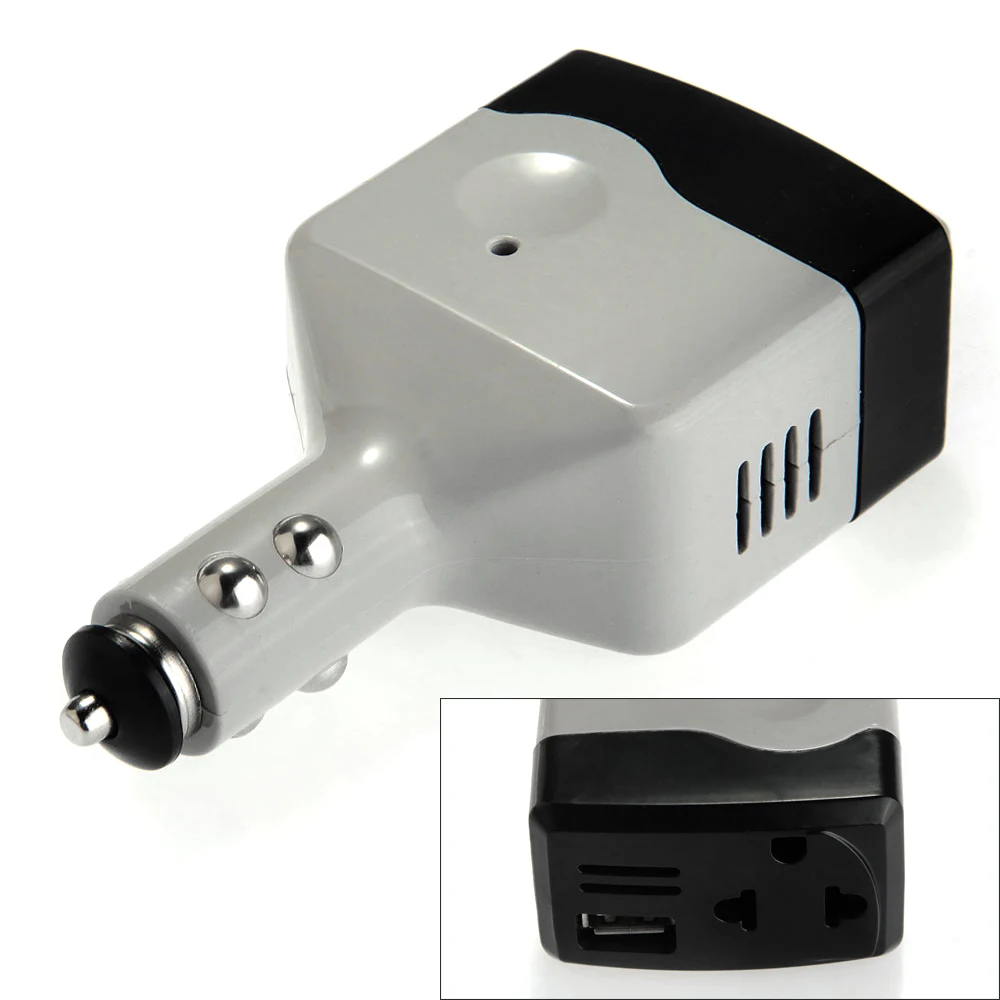 CARCHET DC 12 В 24 к AC 220 авто Инвертор прикуривателя конвертер адаптер с USB подключите