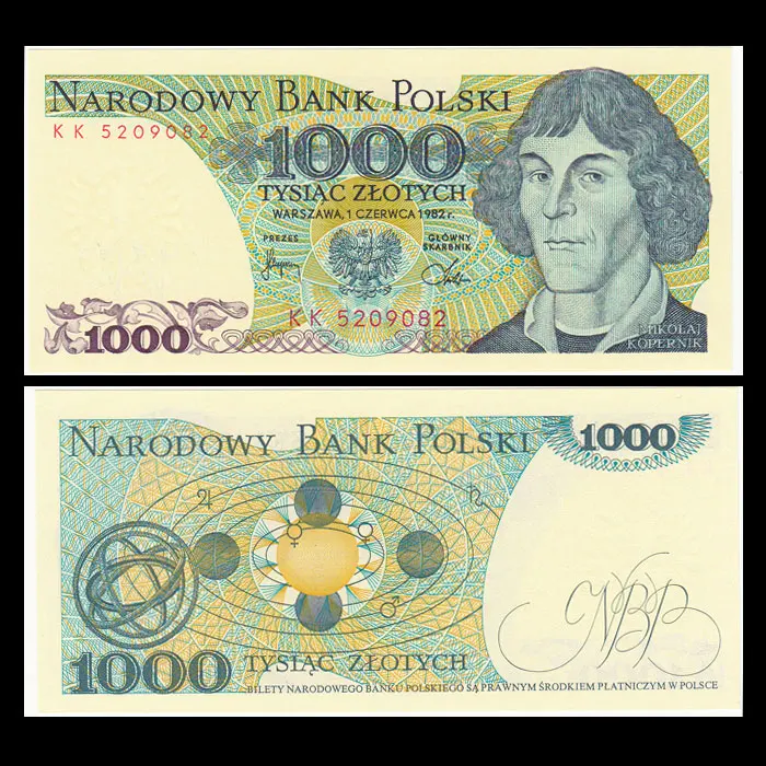 Poland 1000 Zloty UNC uncircle коллекция подарок Европа оригинал|Безвалютные монеты| |