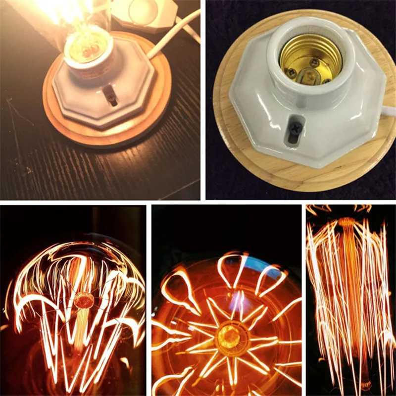 Винтаж Настольная лампа для Спальня настольная luminaria Edison дома светильник ing