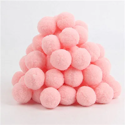03 Light Pink 25 мм помпон меховой шарик плюшевый ручной работы Diy Материал Раннее Обучение креативная Рождественская Домашняя вечеринка украшения «сделай сам» ремесло поставки 20 г - Цвет: 03 Light Pink