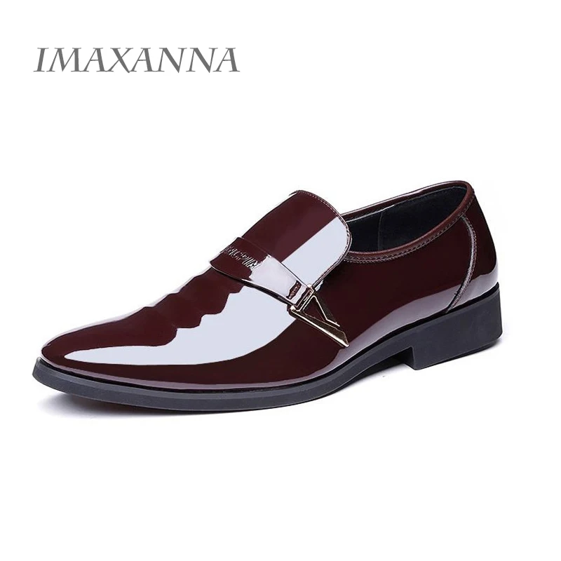 IMAXANNA/мужские кожаные туфли в деловом стиле на плоской подошве офисная обувь лето