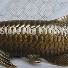 Китайский Народная Культура HandMade Латунь Бронзовая статуя Скульптуры Рыб