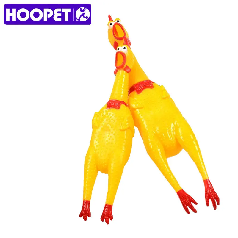 HOOPET Кричащие shrilling желтые резиновые курица собака мальчик дети звук игрушки M L|sound