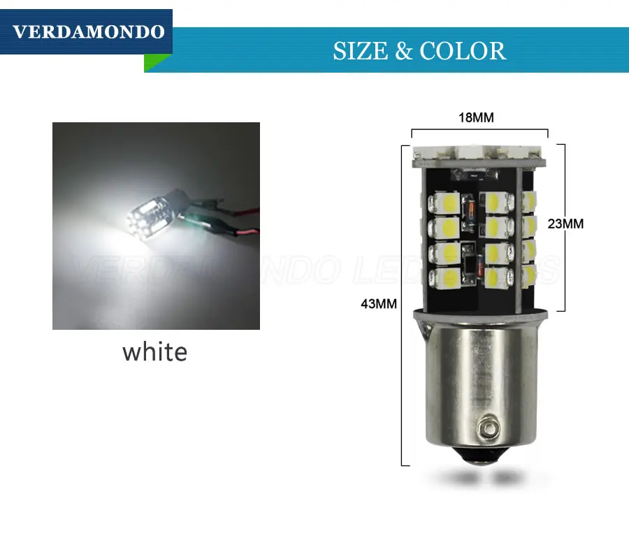 1 шт. супер яркий белый 12 В 1156 BA15S P21W 3528 SMD 44 светодиодный Автомобильный задний