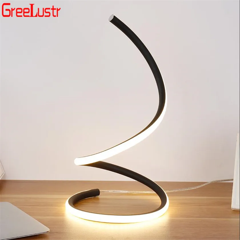 

Minimalist LED Table Lights EU/US Plug Aluminum Art Deco Desk Lamp For Bedroom Study Reading Luminaria Table Home Lighting Deco