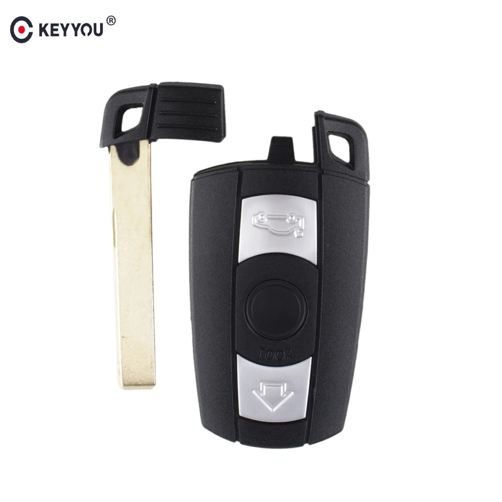 KEYYOU 10 шт./лот 4 кнопки Smart Remote Автомобильный Брелок чехол для BMW 1 3 5 6 серия авто ключ