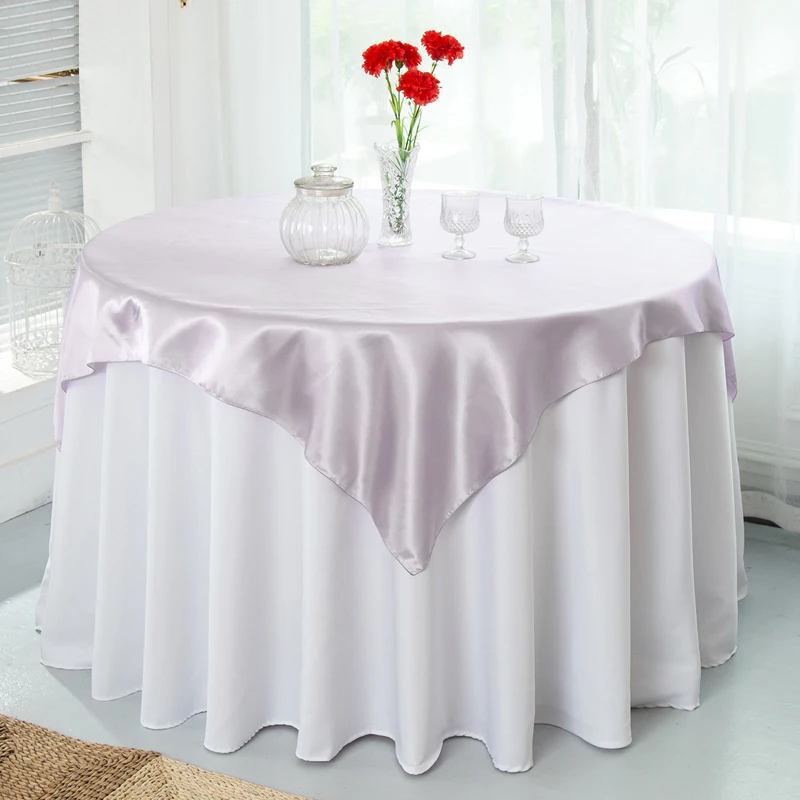1 шт. Декоративная скатерть 145X145 см 22 цвета|table cloth overlay|satin tableclothtable |