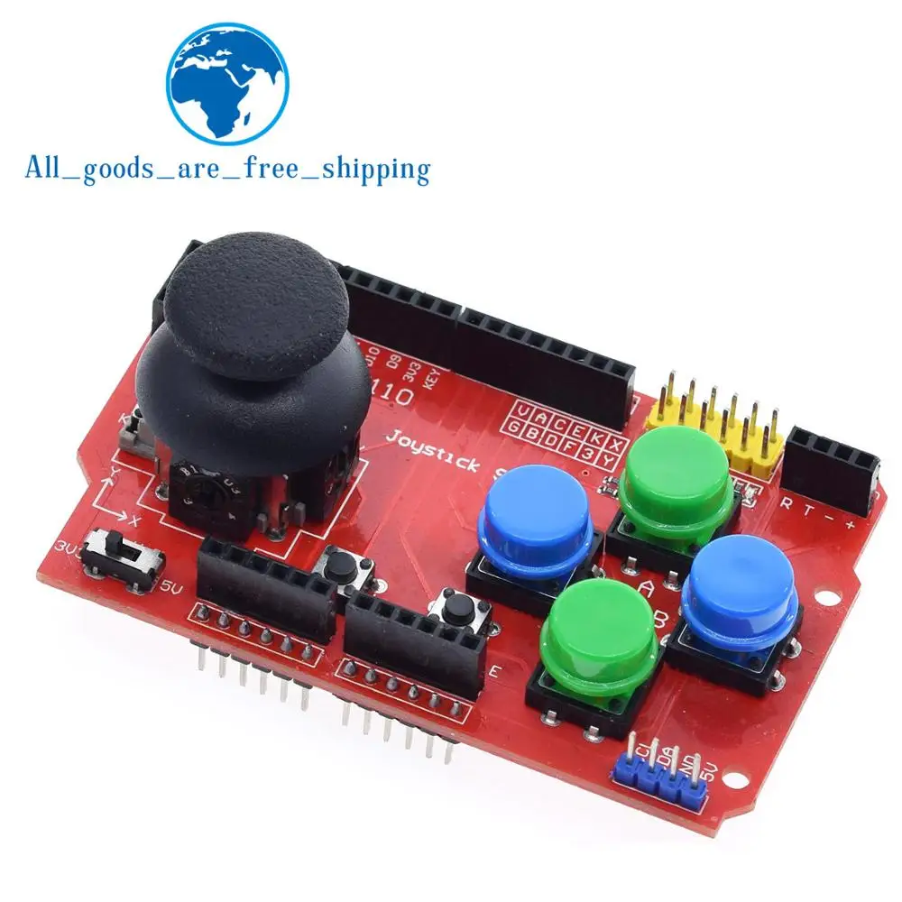 TZT щит джойстика для платы расширения Arduino с функцией аналоговой клавиатуры и