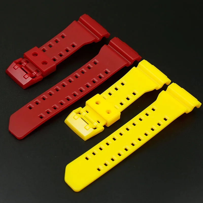 Ремешок из смолы для Casio G-SHOCK GA-400-1A / 1B GBA-400 матовый черный цвет ремешок мужчин и