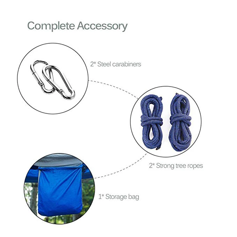 Новый Открытый Нейлоновый гамак из парашютной ткани портативный Кемпинг один