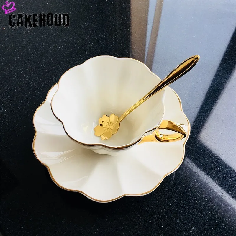 CAKEHOUD высококачественные керамические золотистые кофейные чашки послеобеденный