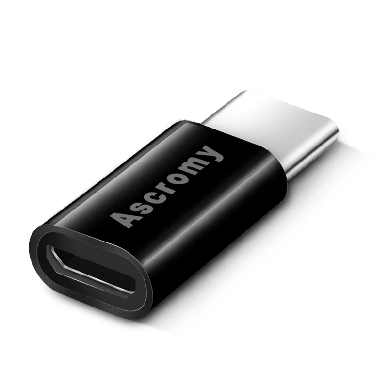 Зарядный адаптер Ascromy с Type C на Micro USB для Huawei P20 Lite Xiaomi Redmi Note 7 Pro Samsung S9 S8 Oneplus 6 One Plus 6T