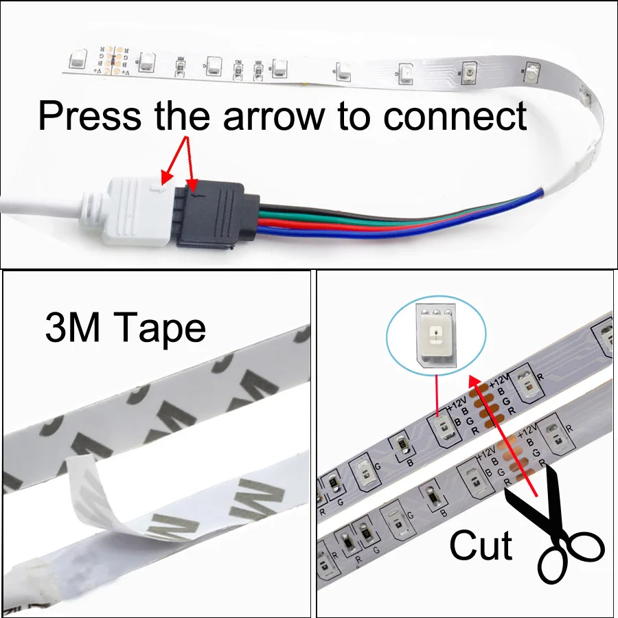 BESTOPE 20 м 15 SMD 2835 RGB Светодиодные ленты светильник Водонепроницаемый 10 5 цветная (RGB)