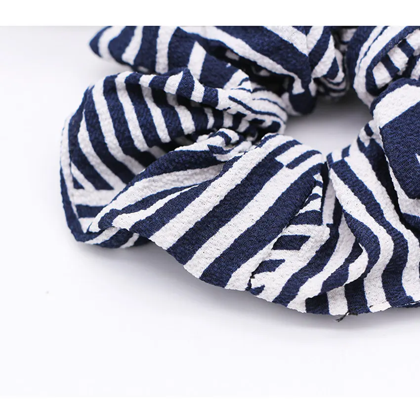 

New arrival summer Diamond striped printed women's lace hair Scrunchies Hair Tie Hair Accessories Ponytail Holder Hair 2pc