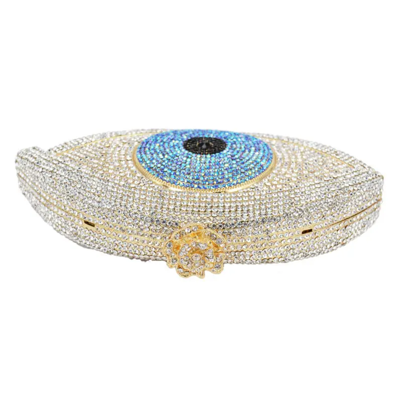 Стильная женская сумка Devil eye роскошная вечерняя с бриллиантами женский кошелек