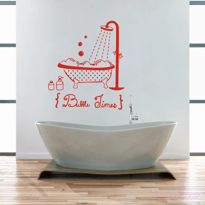 Виниловые наклейки с изображением времени пузырьков на стену съемные настенные