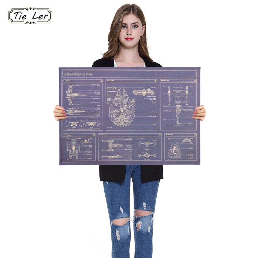 Военный самолет рисунки Винтаж крафт Бумага Плакат Бар детской комнаты домашний