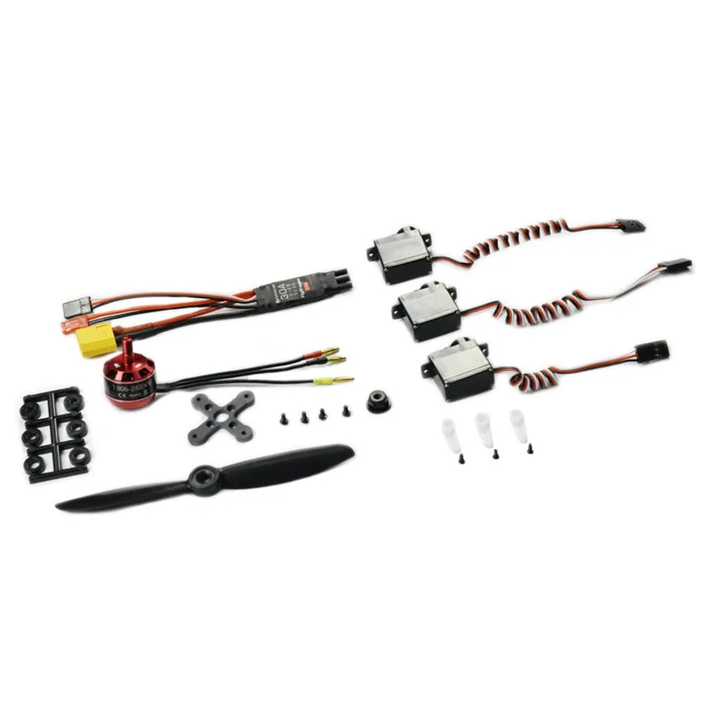 

SonicModell 1806 KV2400 бесщеточный двигатель мощность Combo 30A ESC 8g сервопривод 5045 Запчасти для пропеллера Skyhunter RC самолет