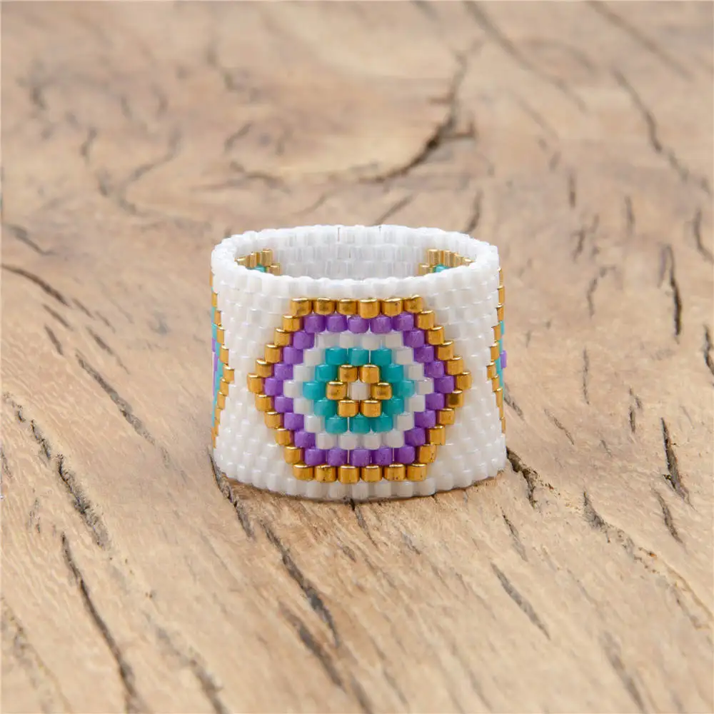 Go2boho MIYUKI кольцо Турецкий Дурной глаз кольца Мода Insta кольцо для женщин Anillos Mujer Бисероплетение ювелирные изделия Delica Miyuki Bijoux
