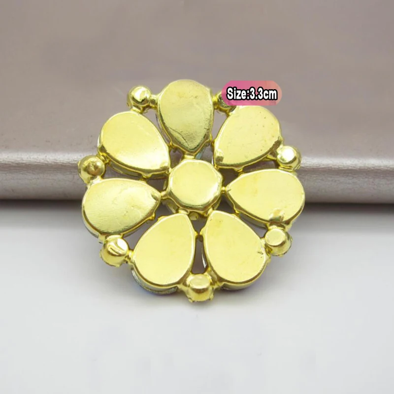 1 шт. 33 мм стекло * Смола обувь со стразами дизайн цветок аппликация цепь Кристаллы