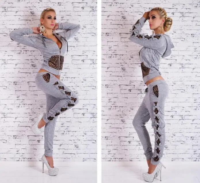 Повседневный женский спортивный костюм с пайетками в стиле пэчворк комплект из 2