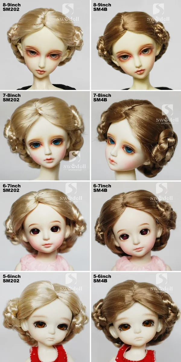 1/3 1/4 1/6 1/8 Размер парика для шарнирной куклы волосы для BJD/SD аксессуары для куклы «сделай сам». В комплект не входят кукла, одежда, обувь и другие 16C1026