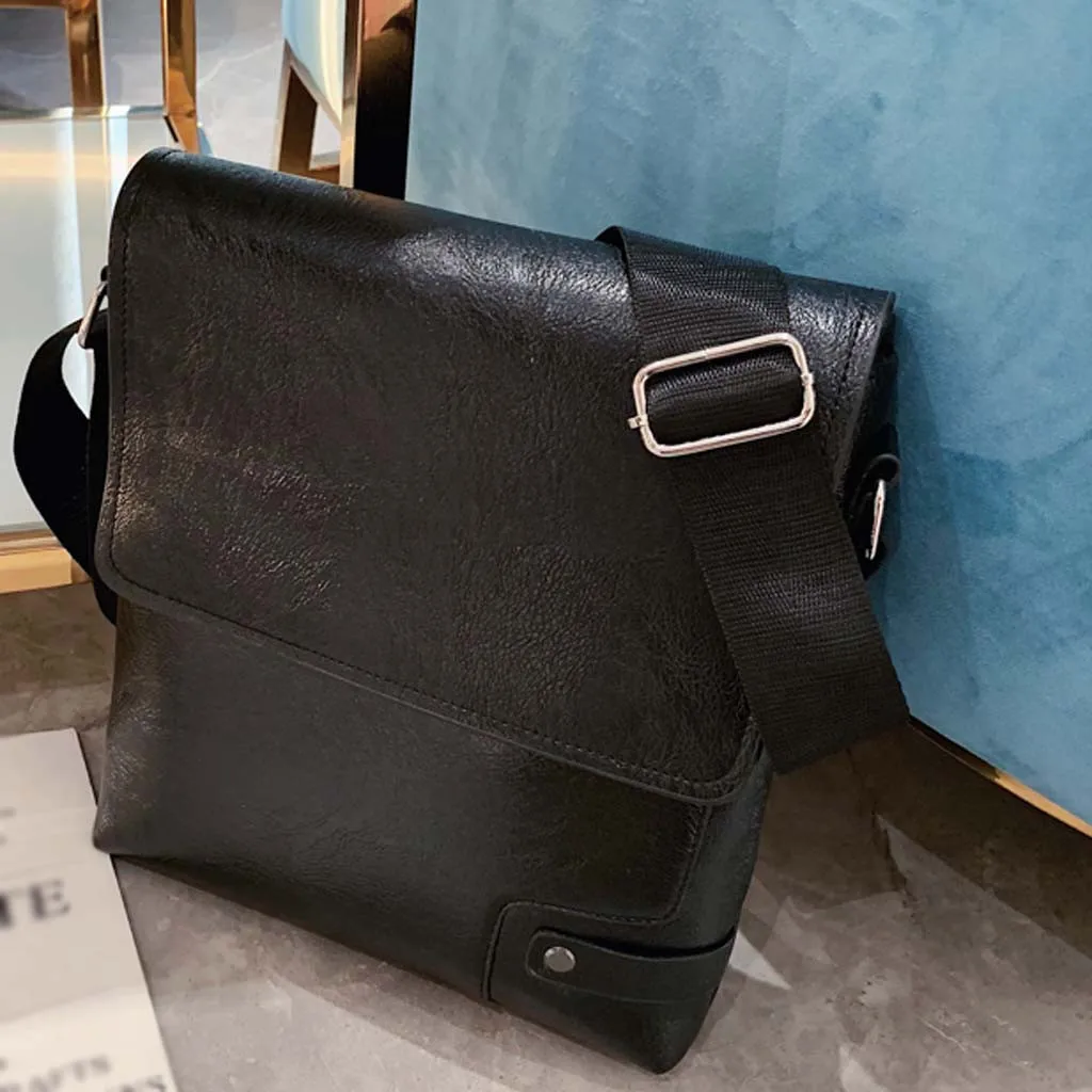 Деловая Диагональная Сумка через плечо из искусственной кожи однотонный