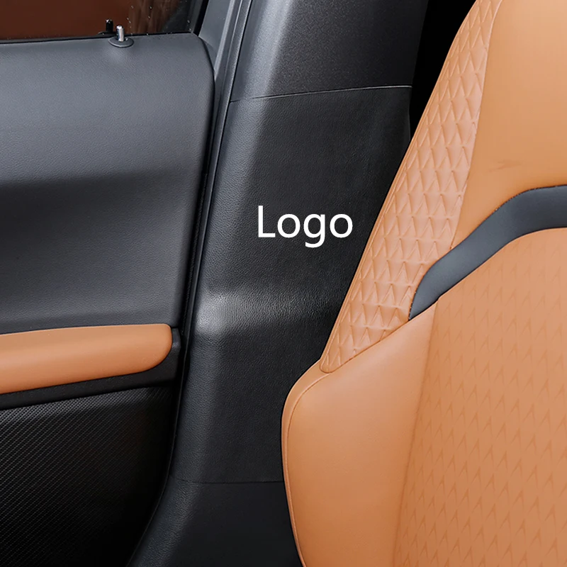 

QHCP Car Inner Door Column Protection Stickers Leather 1Pair Safety Belt B Pillars Cover Anti-Kick Fit For Lexus UX260H 200 2019